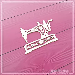 Чипборд "Старинная швейная машинка. Контур" 5,7х4 см (СкрапМагия)