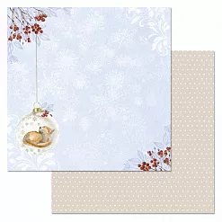 Набор бумаги 30,5х30,5 см "Снежная клюква", 12 листов (ScrapMania)