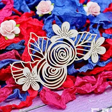 Украшение из чипборда "Цветы" (Fantasy)