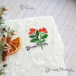 Нож "Новогодняя красота. Веточка с ягодками", 4,5х5,1 см (ScrapMania)