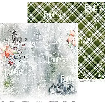 Бумага 30х30 см "Уютная зима 6" (Fantasy)