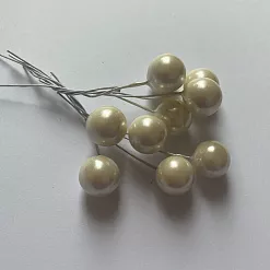 Букет ягод "Кремовый перламутр", 1,2 см, 10 шт Букет ягод "Кремовый перламутр", 1,2 см, 10 шт