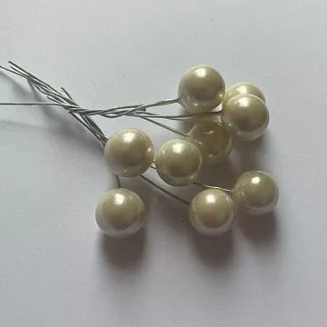 Букет ягод "Кремовый перламутр", 1,2 см, 10 шт