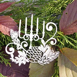 Чипборд "Подсвечник", 8,8х8,6 см (LeoMammy)