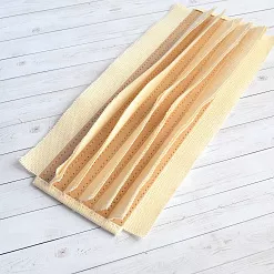 Переплет на 6 разворотов, цвет крафт, длина 25 см, шаг 1 см