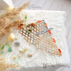Нож "Море. Сеть с крепежами", 8х11 см (ScrapMania)