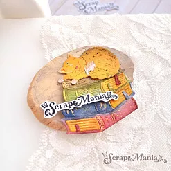 Нож "Школьная жизнь. Кот ученый", 4х5,5 см (ScrapMania)