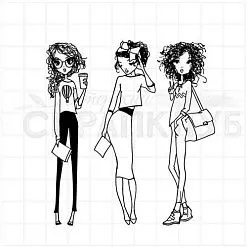 Штамп "На офисе", 2х8,2 см (Скрапклуб)