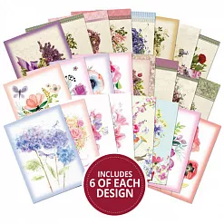 Набор бумажных карточек "Flowers" (Hunkydory)