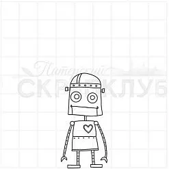 Штамп "Робот 9", 2,5х5 см (Скрапклуб)