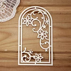 Украшение из чипборда "Окно с морозным узором 2" (Просто небо)