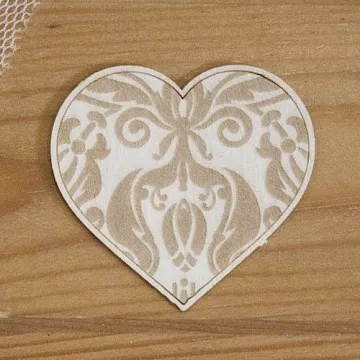 Украшение из чипборда "Сердце 10" (Просто небо)