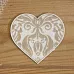 Украшение из чипборда "Сердце 10" (Просто небо)