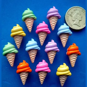 Набор пуговиц "Мороженое в рожках" (Dress It Up)