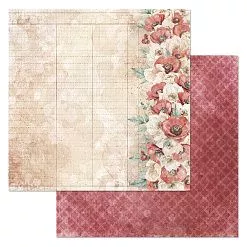 Набор бумаги 30,5х30,5 см "Багряный винтаж", 12 листов (ScrapMania)