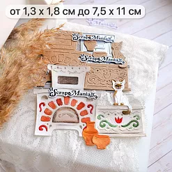 Нож "Русские сказки. Печка", 7,5х11 см (ScrapMania) Нож "Русские сказки. Печка", 7,5х11 см (ScrapMania)