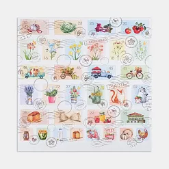 Бумага 20х20 см "Марки" (АртУзор)