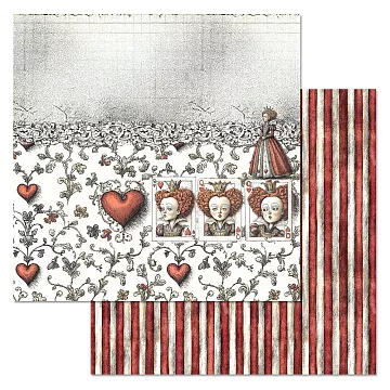Бумага "Алиса и Чеширский кот. Безумная игра" (ScrapMania)