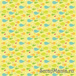 Бумага "Киты на желтом" (K&Co)