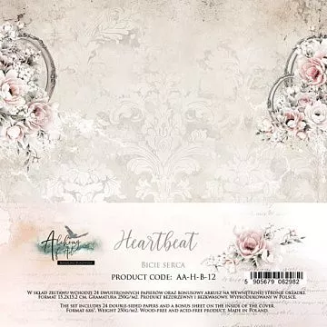 Набор бумаги 15х15 см "Heartbeat", 24 листа (Alchemy of Art)