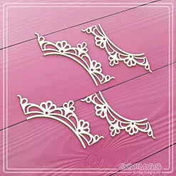 Чипборд "Кружевные элементы" 6,7х2,5 см (СкрапМагия)