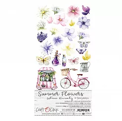 Набор бумаги 30х15 см "Summer flowers. Картинки", 12 листов (CraftO'clock)