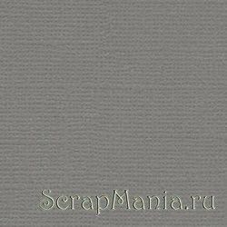 Кардсток Bazzill Basics 30,5х30,5 см однотонный с текстурой холста, цвет пепельный серый