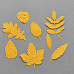 Набор вырубок из бумаги "Опавшие листья", цвет охра золотистая (ScrapMania)