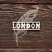 Украшение из чипборда "LONDON" (AL)
