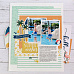 Набор бумаги 30х30 см с наклейками "Pool party", 12 листов (Echo Park)