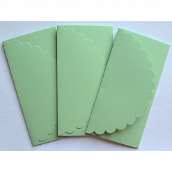 Набор заготовок для конвертов, цвет светло-зеленый, 3 шт (Лоза)