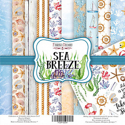 Набор бумаги 20х20 см "Sea Breeze", 10 листов (Фабрика Декору)