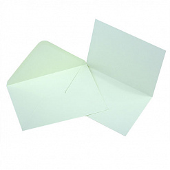 Заготовка для открытки с конвертом А6, зеленая (Craft premier)