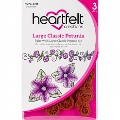 Набор резиновых штампов "Big classic petunia. Большие петунии" (Heartfelt Creations)