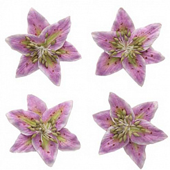 Набор цветов "Лилии, нежно-сиреневые", 4 шт (ScrapBerry's)