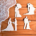 Набор украшений из чипборда "Свадебные фигуры 3" (Просто небо)