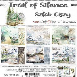 Набор бумаги 15х15 см "Trail of silence", 24 листа (CraftO'clock)