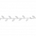 Лента атласная фигурная "Листья белые", ширина 2,5 см, длина 2,5 м