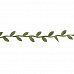 Лента атласная фигурная "Листья зелёные", ширина 2,5 см, длина 2,5 м