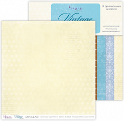 Набор бумаги 30,5х30,5 см "Vintage. Basic", 6 листов (Muscari)