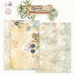 Набор бумаги А4 "Tropical adventure", 12 листов (DreamLight Studio)