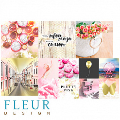 Набор карточек "Pretty pink 4" (Fleur-design)