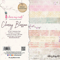 Набор бумаги 30х30 см "Cherry blossom", 20 листов (Dress My Craft)
