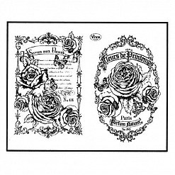 Набор штампов "Розы и этикетки" (Viva Decor)