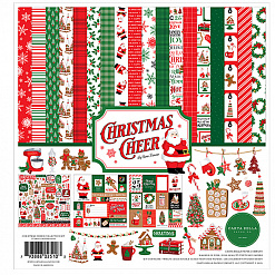 Набор бумаги 30х30 см с наклейками "Christmas Cheer", 12 листов (Carta Bella)
