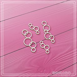 Чипборд "Пузырьки", 3,7х1,4 см (СкрапМагия)
