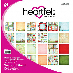 Набор бумаги 30х30 см "Young at heart", 24 листа (Heartfelt Creations)