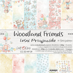 Набор бумаги 30х30 см "Woodland friends", 6 листов (CraftO'clock)