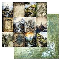 Набор бумаги 30,5х30,5 см "Легенды Средиземья", 12 листов (ScrapMania)
