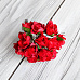 Букетик бумажных цветов "Вишня с полуоткрытым бутоном", цвет ярко-красный, 12 шт (Impresse)